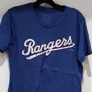 Authentic Vintage Soft Majestic Threads Rangers Baseball Ryan T-shirt